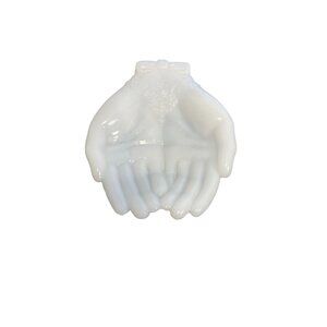 Vintage Avon Touch of Beauty Milk Glass Soap Dish